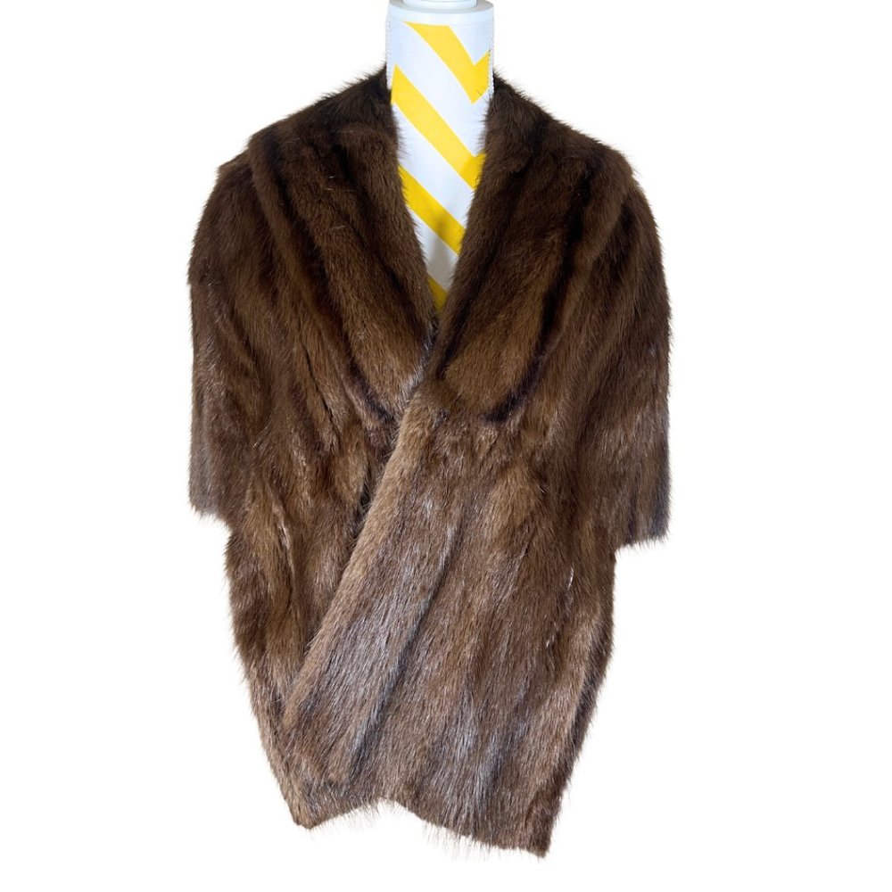 Vintage Mink Fur Coat Cape